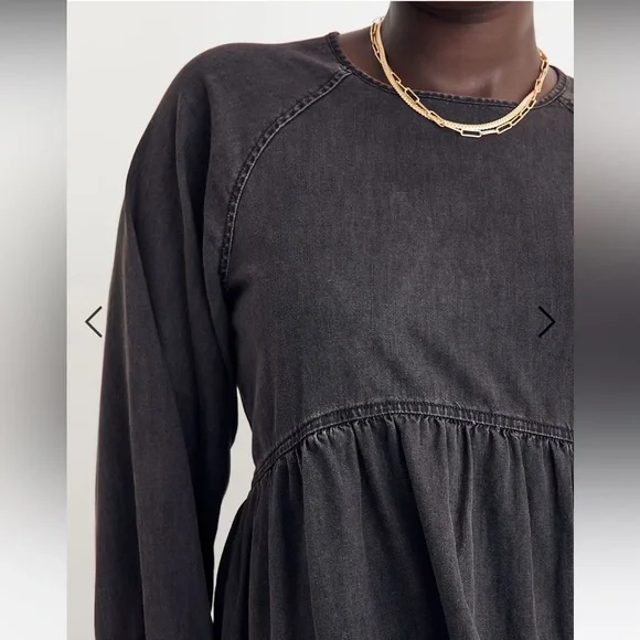 Madewell Denim Raglan-Sleeve Mini Dress in Lunar Wash - Picture 5 of 16